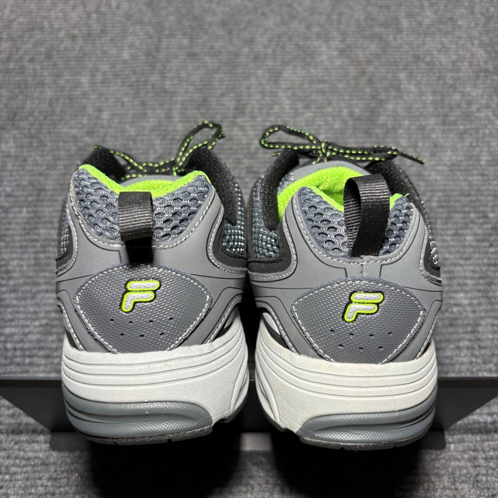 Fila Memory Workshift Men 11 4E Extra Wide Grey Lime Green Running Shoe 1HRW8055 - Picture 5 of 7